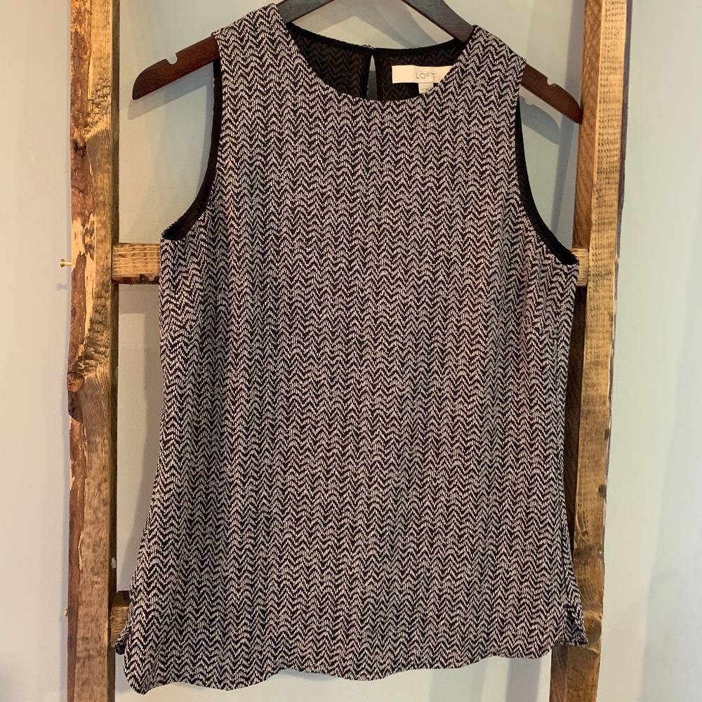 Black and white work top - Ann Taylor Loft